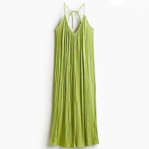 H&M Lime Green Pleated Dress